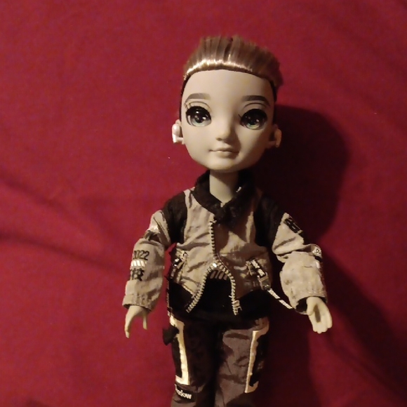 Stylish Doll with Black and Gray Outfit - Picture 1 of 3